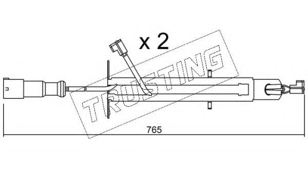 Сигнализатор, износ тормозных колодок TRUSTING SU.293K