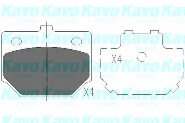 Комплект тормозных колодок, дисковый тормоз KAVO PARTS KBP-1509