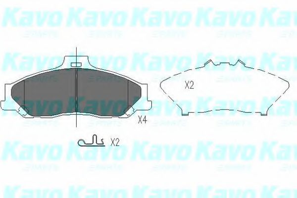 Комплект тормозных колодок, дисковый тормоз KAVO PARTS KBP-4510