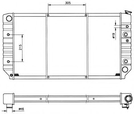 Радиатор, охлаждение двигателя NRF 50200