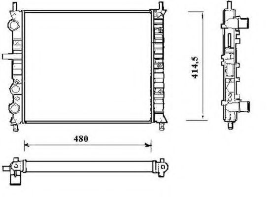 Радиатор, охлаждение двигателя NRF 58191