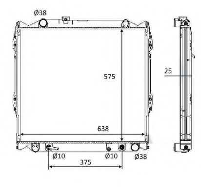 Радиатор, охлаждение двигателя NRF 58648