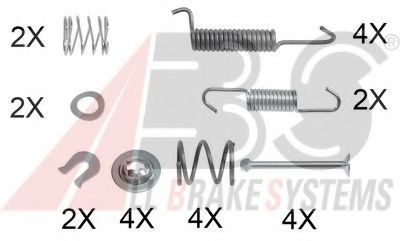 Комплектующие, тормозная колодка A.B.S. 0016Q