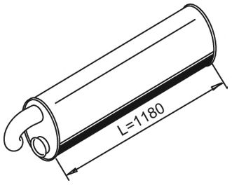 Глушитель выхлопных газов конечный ZARA 9910