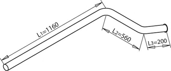 Труба выхлопного газа DINEX 50738