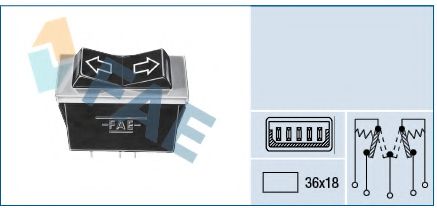 Выключатель, стеклолодъемник FAE 62540