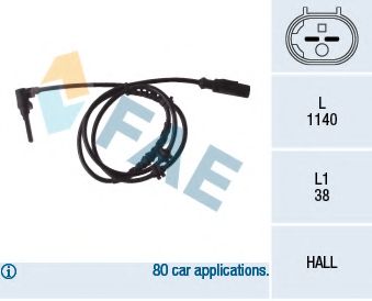 Датчик, частота вращения колеса FAE 78084