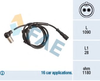 Датчик, частота вращения колеса FAE 78127