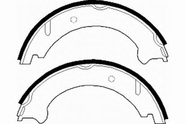 Комплект тормозных колодок, стояночная тормозная система NECTO N1650