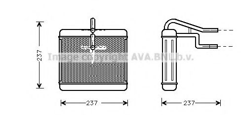 Теплообменник, отопление салона AVA QUALITY COOLING AU6060