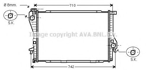 Радиатор, охлаждение двигателя AVA QUALITY COOLING BW2235