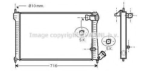 Радиатор, охлаждение двигателя AVA QUALITY COOLING CN2102