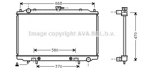 Радиатор, охлаждение двигателя AVA QUALITY COOLING DN2189