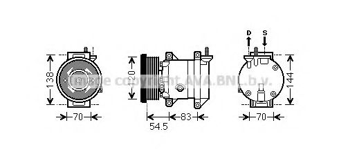 Компрессор, кондиционер AVA QUALITY COOLING DWK091