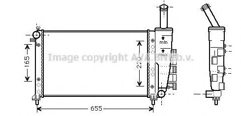 Радиатор, охлаждение двигателя AVA QUALITY COOLING FT2275