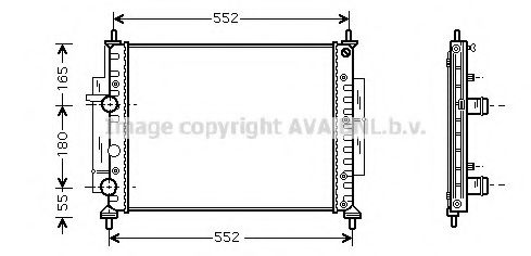 Радиатор, охлаждение двигателя AVA QUALITY COOLING FTA2268