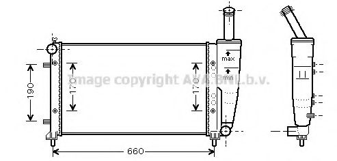 Радиатор, охлаждение двигателя AVA QUALITY COOLING FTA2290