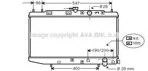 Радиатор, охлаждение двигателя AVA QUALITY COOLING HD2047