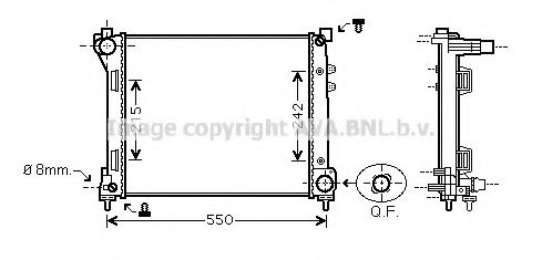 Радиатор, охлаждение двигателя AVA QUALITY COOLING LC2098