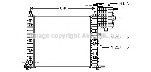 Радиатор, охлаждение двигателя AVA QUALITY COOLING MS2243