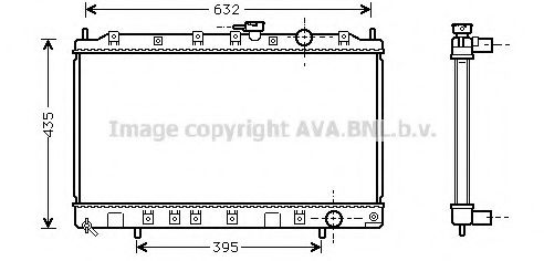 Радиатор, охлаждение двигателя AVA QUALITY COOLING MT2131
