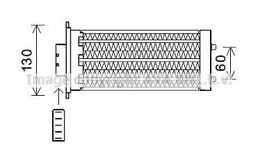 Теплообменник, отопление салона AVA QUALITY COOLING OL6573