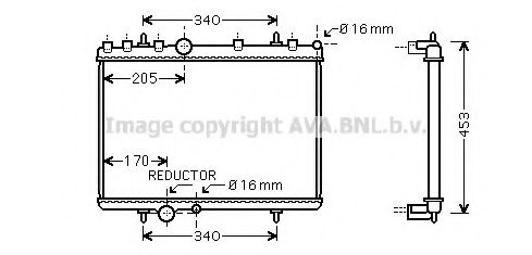 Радиатор, охлаждение двигателя AVA QUALITY COOLING PEA2266