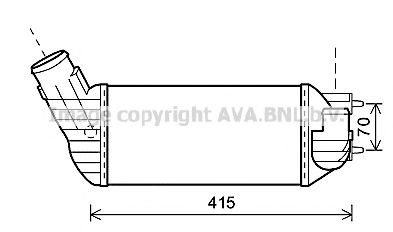 Интеркулер AVA QUALITY COOLING PEA4360