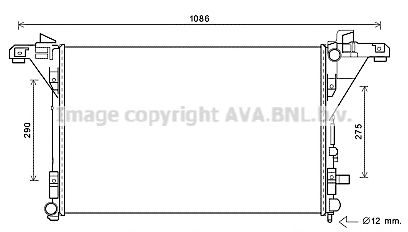 Радиатор, охлаждение двигателя AVA QUALITY COOLING RT2605