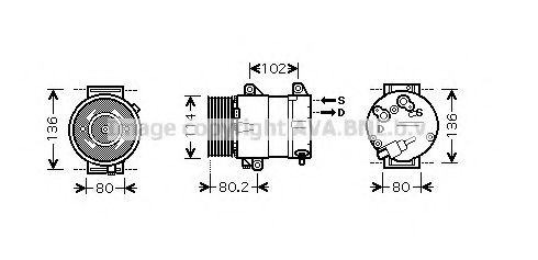 Компрессор, кондиционер AVA QUALITY COOLING RTK381