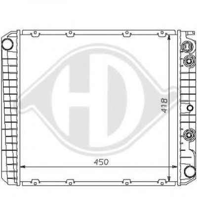 Радиатор, охлаждение двигателя DIEDERICHS 8139113