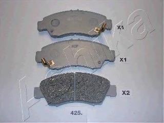 Комплект тормозных колодок, дисковый тормоз ASHIKA 50-04-425