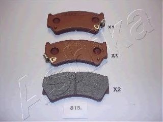 Комплект тормозных колодок, дисковый тормоз ASHIKA 50-08-815