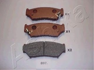 Комплект тормозных колодок, дисковый тормоз ASHIKA 50-08-897