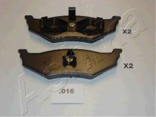 Комплект тормозных колодок, дисковый тормоз ASHIKA 51-00-016