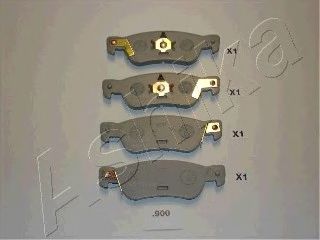 Комплект тормозных колодок, дисковый тормоз ASHIKA 51-09-900