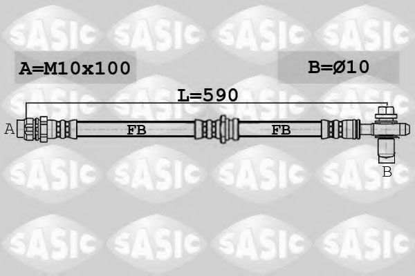 Тормозной шланг SASIC 6606254