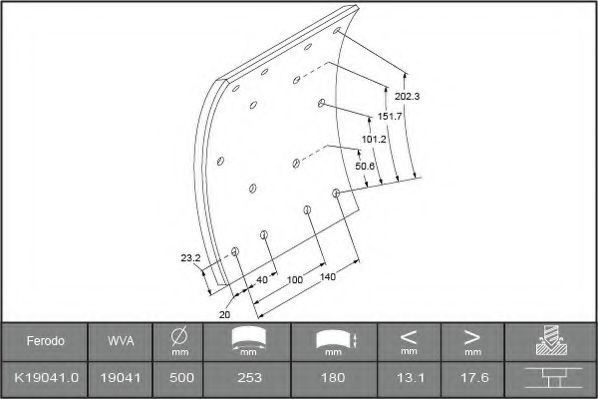 Комплект тормозных башмаков, барабанные тормоза BERAL 1904117800015498