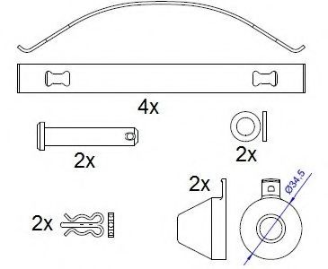 Комплект тормозных колодок, дисковый тормоз BERAL 2926430004145754