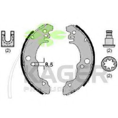Комплект тормозных колодок KAGER 340428