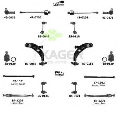 Подвеска колеса KAGER 800310