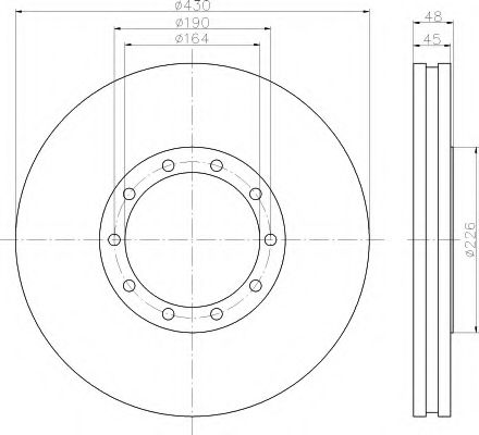 Тормозной диск ROADLINK (RI) 61862