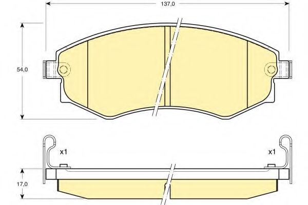 Комплект тормозных колодок, дисковый тормоз GIRLING 6108959