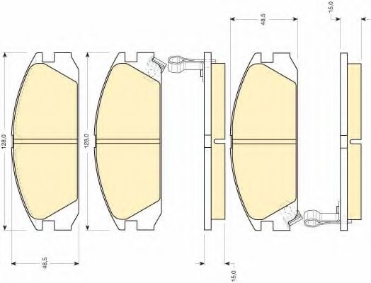 Комплект тормозных колодок, дисковый тормоз GIRLING 6109259