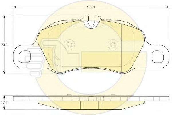 Комплект тормозных колодок, дисковый тормоз GIRLING 6119905