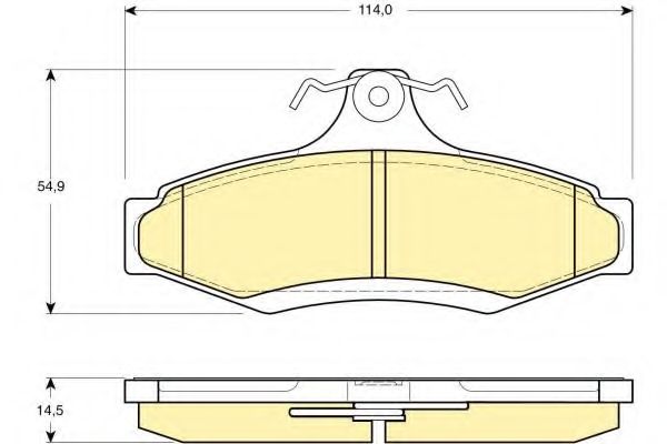 Комплект тормозных колодок, дисковый тормоз GIRLING 6131721