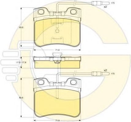 Комплект тормозов, дисковый тормозной механизм GIRLING 6410152