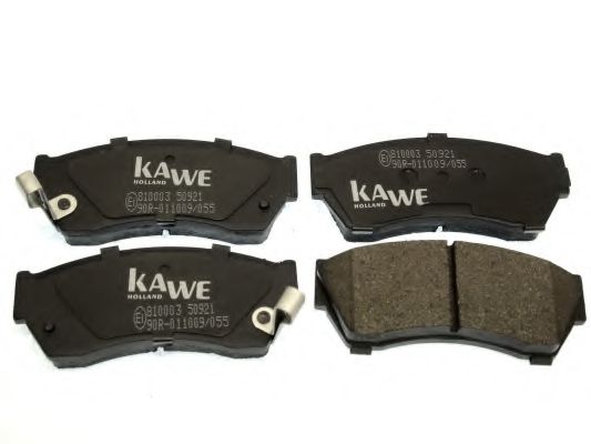 Комплект тормозных колодок, дисковый тормоз KAWE 810003