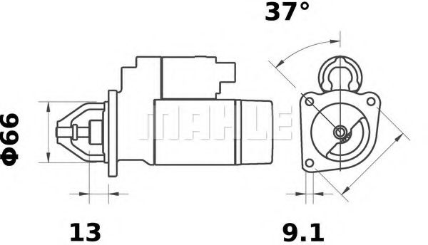 Стартер MAHLE ORIGINAL MS 173