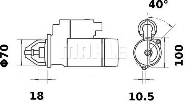 Стартер MAHLE ORIGINAL MS 135